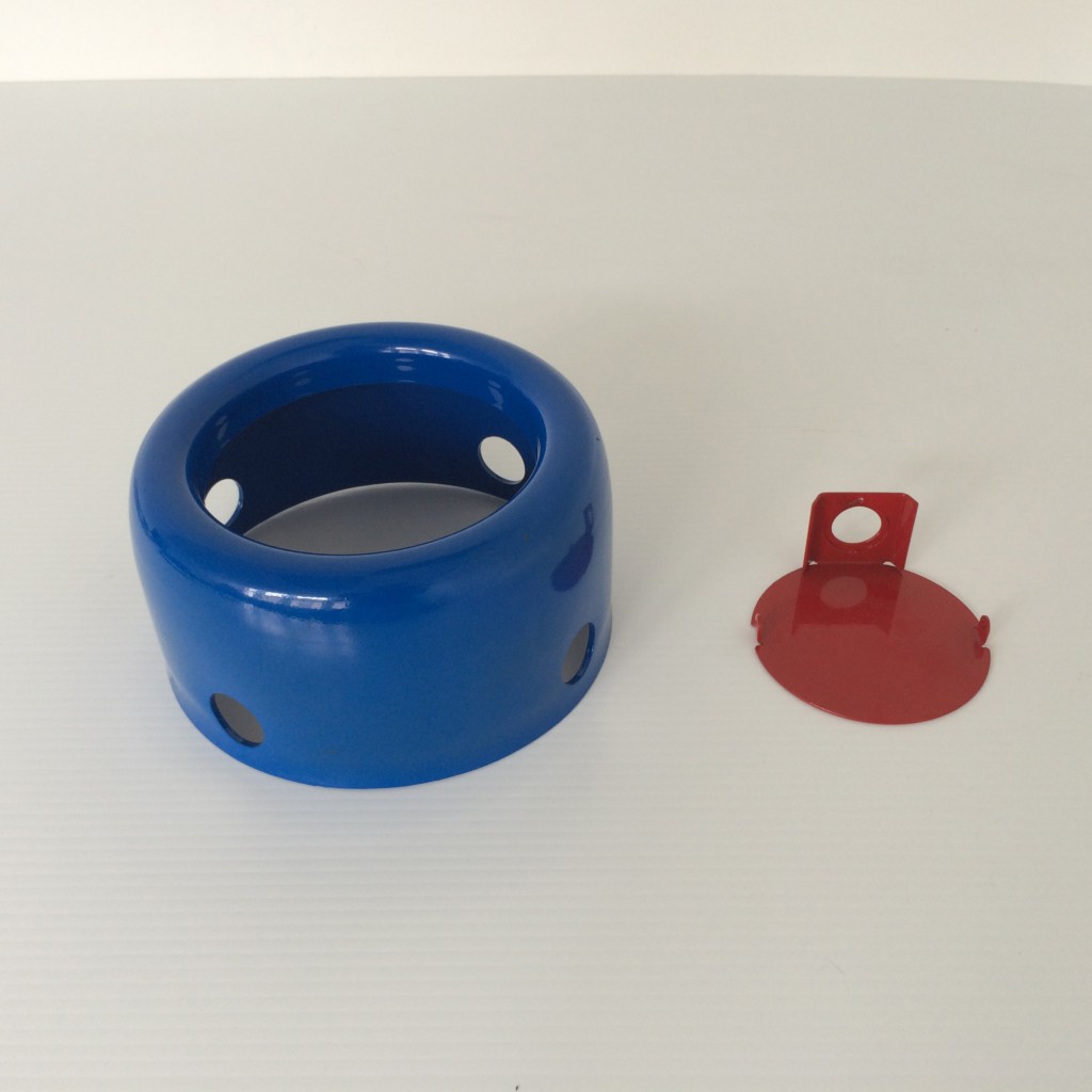 Red and Blue Powder Coating